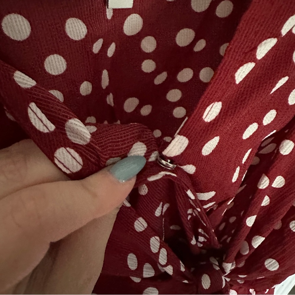Red Polka Dot Mini Dress - Picture 5 of 8